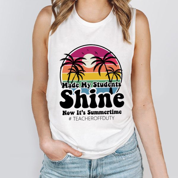 Made My Students Shine Scenery Teacher Tank Top