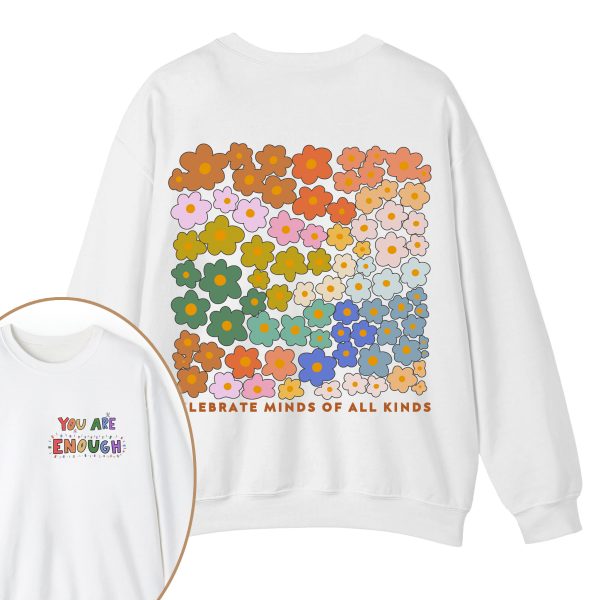 Personalized Name You Are Enough Teacher Two Sided Sweatshirt