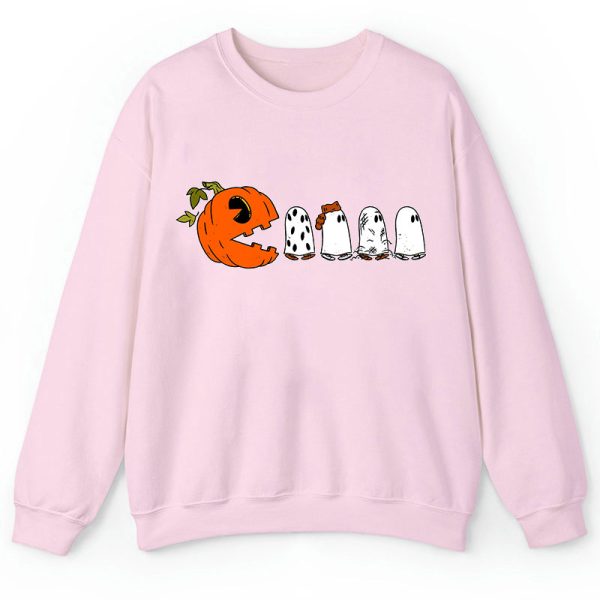 Pumpkin Ghost Pacman Teacher Sweatshirt